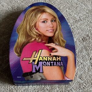 Disney Hannah Montana Collectible Box - Pink & Purple w kids lipgloss and pouch